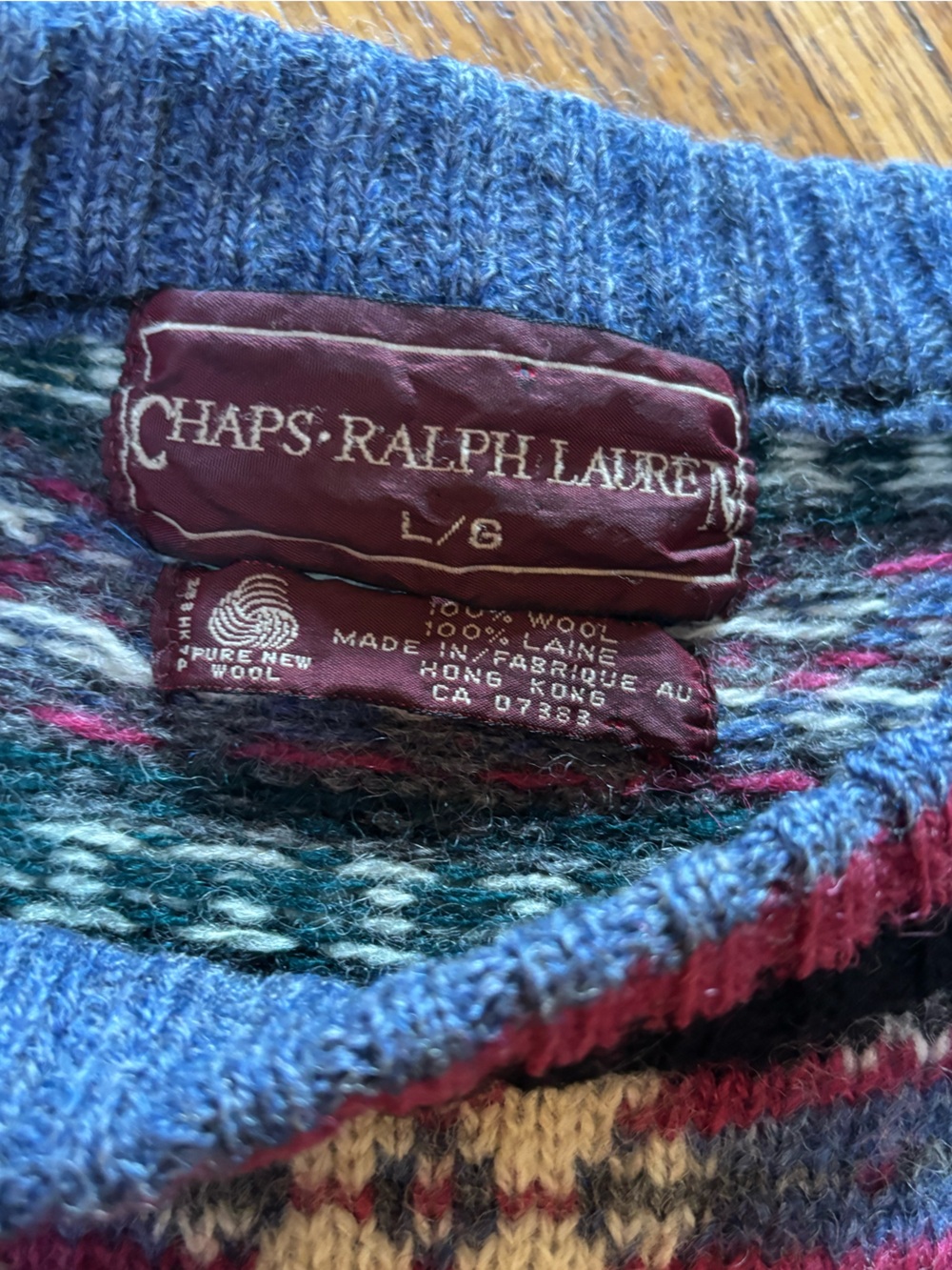 Chaos by Ralph Lauren Vintage winter motif wool sweater size large - Picture 3 of 8